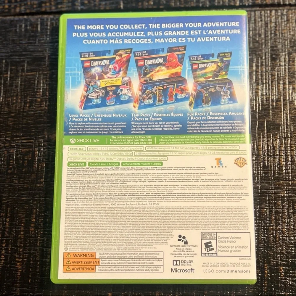 3/$19 LEGO Dimensions Microsoft Xbox 360 video game